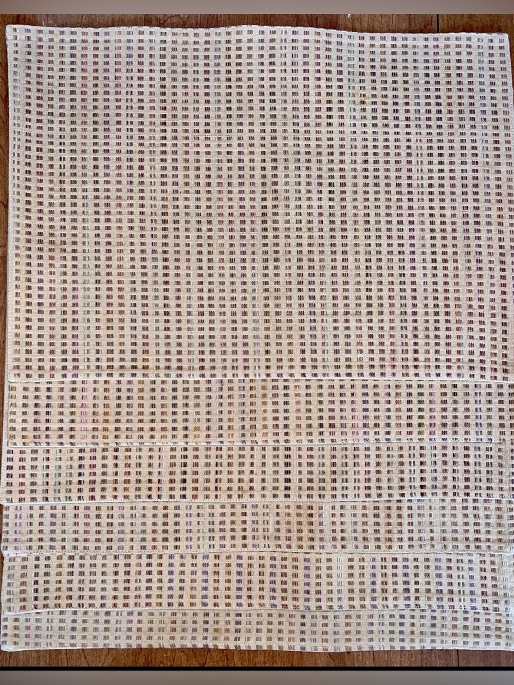 Pier 1 Imports Set of 6 Fabric Placemats 19x13.5 Neutral Boho Woven Table